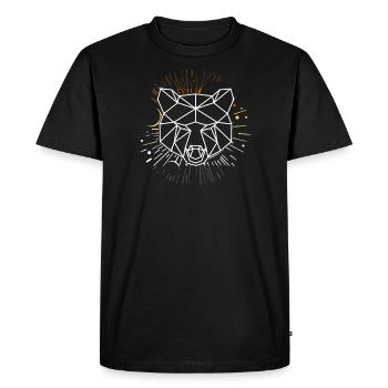 LGBT Bear Shirt, LGBT bear Geometric Bear Pride, - Men's Premium Organic T-Shirt - black - Front - Nico (187cm)