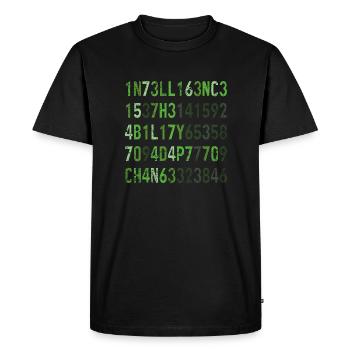 L’intelligence est la capacité de s’adapter au changement - T-shirt Premium bio Homme - noir - Devant - Nico (187cm)