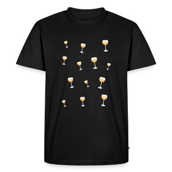 Bonjour l’apéritif - T-shirt Premium bio Homme - noir - Devant - Nico (187cm)