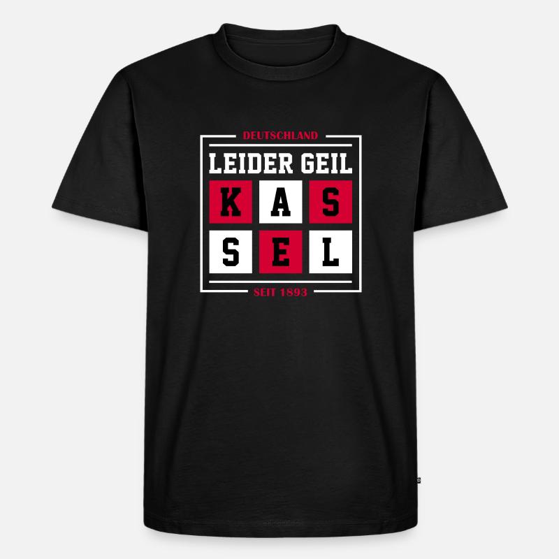 Kassel - Männer Premium Bio T-Shirt - Schwarz