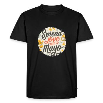 Mayonnaise Hater, Anti Mayonnaise, Mayo Hater - Men's Premium Organic T-Shirt - black - Front - Nico (187cm)
