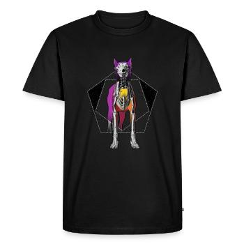 chemise de chien - T-shirt Premium bio Homme - noir - Devant - Nico (187cm)