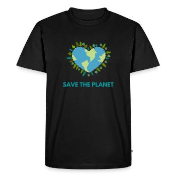 Save The Planet ! - T-shirt Premium bio Homme - noir - Devant - Nico (187cm)
