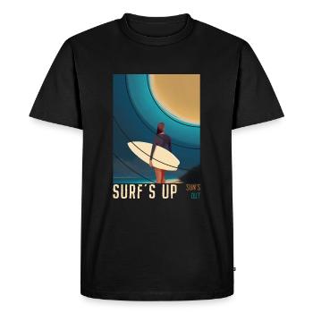 Surf’s Up Sun’s Out - Planche de surf Summer Vibes - T-shirt Premium bio Homme - noir - Devant - Nico (187cm)