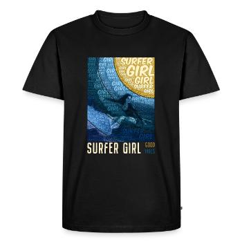 Surfer Girl Sommer-Vibes - Männer Premium Bio T-Shirt - Schwarz - Vorne - Nico (187cm)