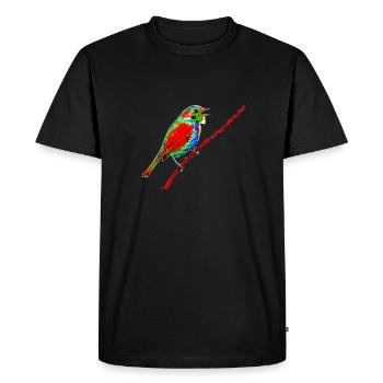 Oiseau Coloré, Art, Décoration, Murale, Photo,A7309086 - T-shirt Premium bio Homme - noir - Devant - Nico (187cm)