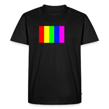 arc en ciel - T-shirt Premium bio Homme - noir - Devant - Nico (187cm)