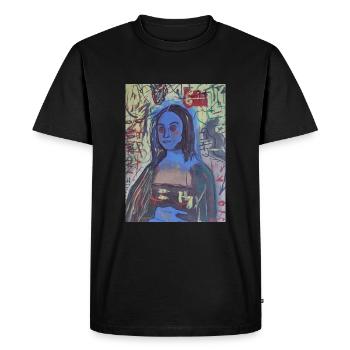 Mona Lisa Basquiat tribute. Wearable art. - Men's Premium Organic T-Shirt - black - Front - Nico (187cm)