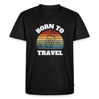 Vacances de voyage - T-shirt Premium bio Homme - noir - Devant - Nico (187cm)