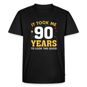 It Took Me 90 Years To Look This Good - Men's Premium Organic T-Shirt - black - Front - Nico (187cm)
