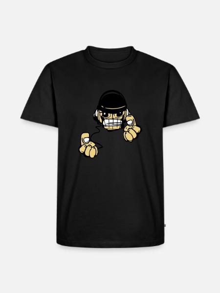Micky DJ - Männer Premium Bio T-Shirt - Schwarz