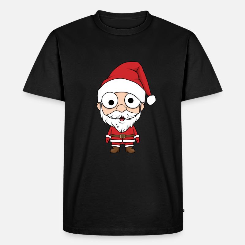 Chibi Weihnachtsmann - Männer Premium Bio T-Shirt - Schwarz