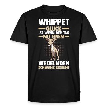 Chien Whippet - T-shirt Premium bio Homme - noir - Devant - Nico (187cm)