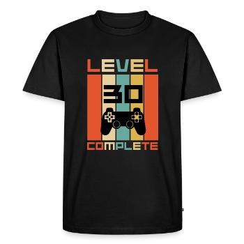 Niveau 30 Complet 30th Birthday Retro Gaming - T-shirt Premium bio Homme - noir - Devant - Nico (187cm)