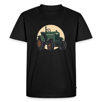 Tracteur, Machines agricoles, Agriculture - T-shirt Premium bio Homme - noir - Devant - Nico (187cm)