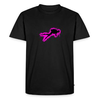 Silhouette  Sport Rose et Noir Contours - T-shirt Premium bio Homme - noir - Devant - Nico (187cm)