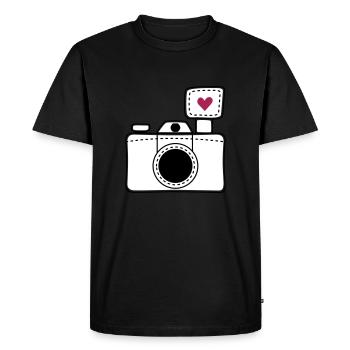 Amour de la caméra - T-shirt Premium bio Homme - noir - Devant - Nico (187cm)
