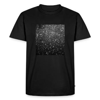 Sparkling Black Glitter - Men's Premium Organic T-Shirt - black - Front - Nico (187cm)
