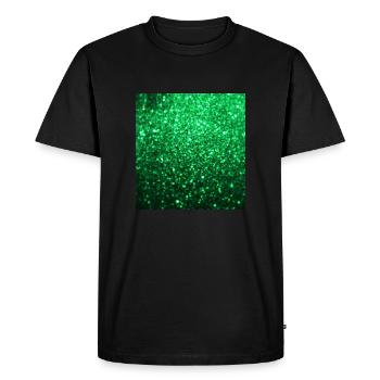 Sparkling Green Glitter - Men's Premium Organic T-Shirt - black - Front - Nico (187cm)