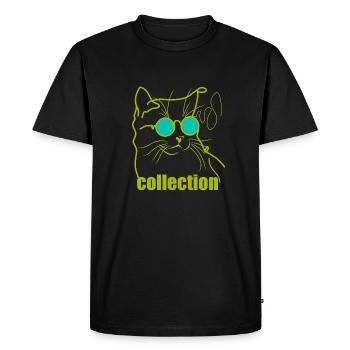 Garçon de chat - T-shirt Premium bio Homme - noir - Devant - Nico (187cm)