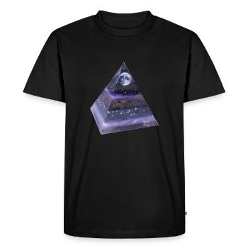 Pyramide de la pleine lune - T-shirt Premium bio Homme - noir - Devant - Nico (187cm)