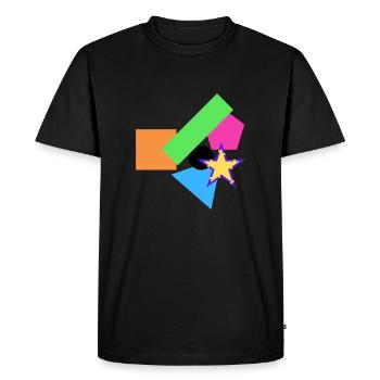 Géométrie - T-shirt Premium bio Homme - noir - Devant - Nico (187cm)