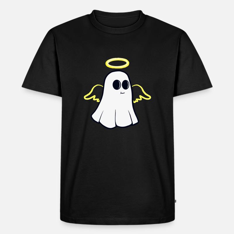 Schutzengel Gespenst - Männer Premium Bio T-Shirt - Schwarz