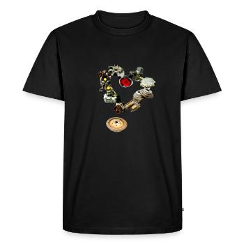Auto Parts Heart - un cœur pour les pièces automobiles usagées - T-shirt Premium bio Homme - noir - Devant - Nico (187cm)