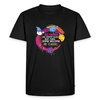 Ensuite, certains deviennent professeurs d’art Professeur d’éducation - T-shirt Premium bio Homme - noir - Devant - Nico (187cm)