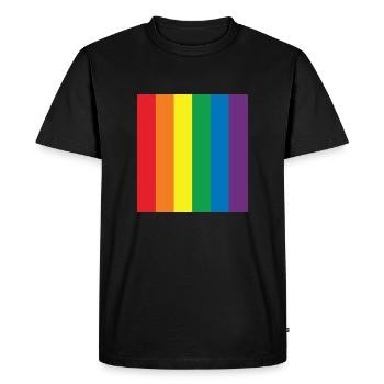 COULEUR ARC EN CIEL - T-shirt Premium bio Homme - noir - Devant - Nico (187cm)