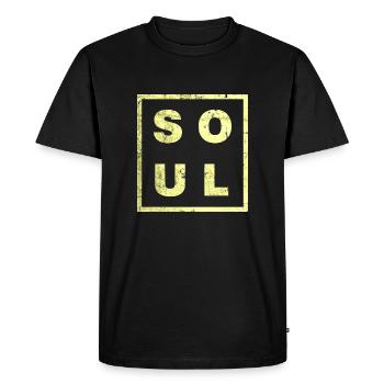 ÂME MINIMALE - T-shirt Premium bio Homme - noir - Devant - Nico (187cm)