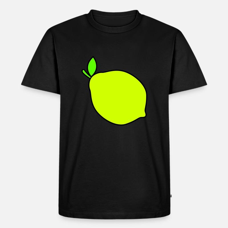 zitrone - Männer Premium Bio T-Shirt - Schwarz