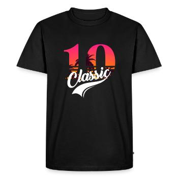 10e anniversaire-10 ans - T-shirt Premium bio Homme - noir - Devant - Nico (187cm)