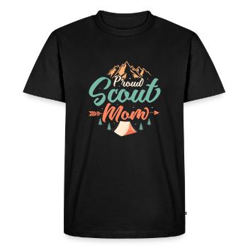 Scout Mom's Journey: Love & Dedication Tee - Men's Premium Organic T-Shirt - black - Front - Nico (187cm)