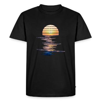 Coucher de soleil - T-shirt Premium bio Homme - noir - Devant - Nico (187cm)