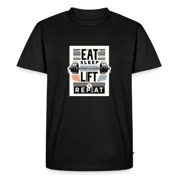 Mantra de gymnastique audacieux - T-shirt Premium bio Homme - noir - Devant - Nico (187cm)