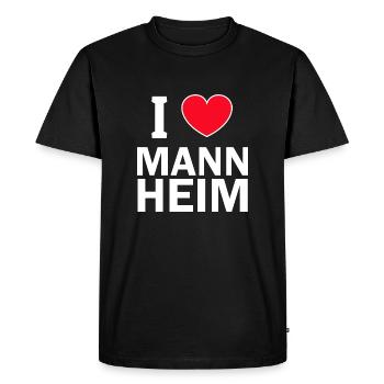 Mannheim Monnem Mannheimat - Men's Premium Organic T-Shirt - black - Front - Nico (187cm)