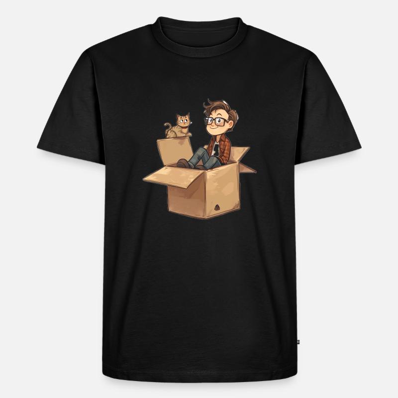 Lustiges Quantenphysik Meme - Männer Premium Bio T-Shirt - Schwarz