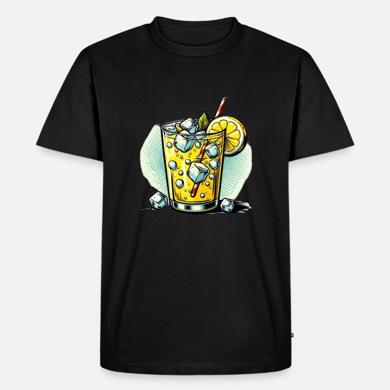 Limonade - Männer Premium Bio T-Shirt - Schwarz