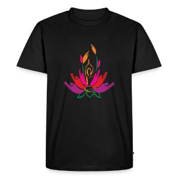 Étreindre les mains - T-shirt Premium bio Homme - noir - Devant - Nico (187cm)