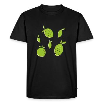 citron orange citron vert - T-shirt Premium bio Homme - noir - Devant - Nico (187cm)
