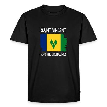 Saint-Vincent - Kingstown - Caraïbes - Antilles - T-shirt Premium bio Homme - noir - Devant - Nico (187cm)