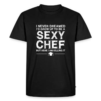 Chef Cuisine sexy - T-shirt Premium bio Homme - noir - Devant - Nico (187cm)