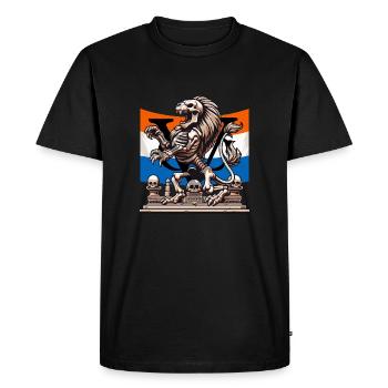 VOC Nederlandse Leeuw - Men's Premium Organic T-Shirt - black - Front - Nico (187cm)