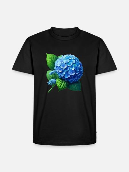 Hydrangea blue - Men's Premium Organic T-Shirt - black
