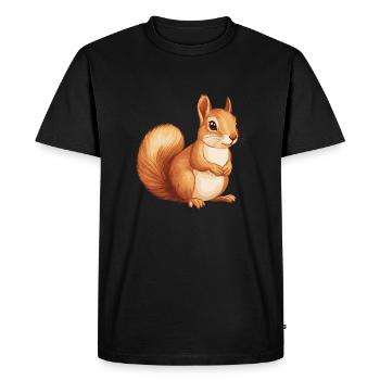 Squirrel - Men's Premium Organic T-Shirt - black - Front - Nico (187cm)