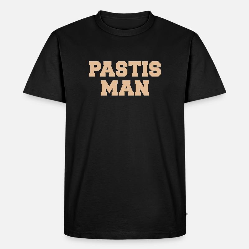 Pastis Man - Männer Premium Bio T-Shirt - Schwarz