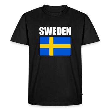 Suède - T-shirt Premium bio Homme - noir - Devant - Nico (187cm)