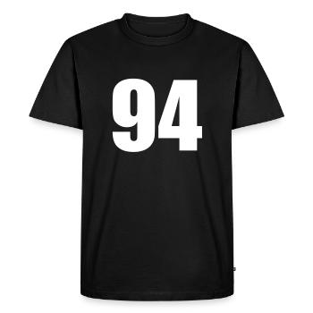 94 - T-shirt Premium bio Homme - noir - Devant - Nico (187cm)