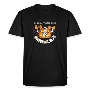 Halloween - Hallowgym fond sombre - T-shirt Premium bio Homme - noir - Devant - Nico (187cm)